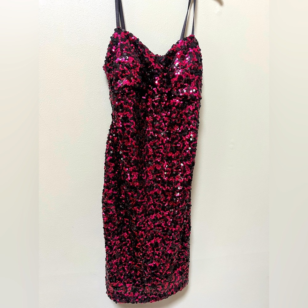 Maurice’s Red Sequin junior mini dress, new without tags, 13/14